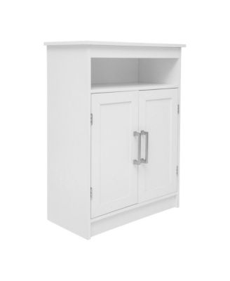 Vigo Bathroom Storage Cabinet With Adjustable Cabinet Shelf, Upper Open Shelf, And Magnetic Closure Doors