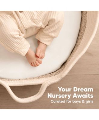 Bassinet Sheet for Baby Girls, Boys, 2-Pack Isla Fitted Bassinet Sheets, Bassinet Mattress Sheets