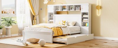 Streamdale Wooden Queen Bed with Cabinetry and Outlets