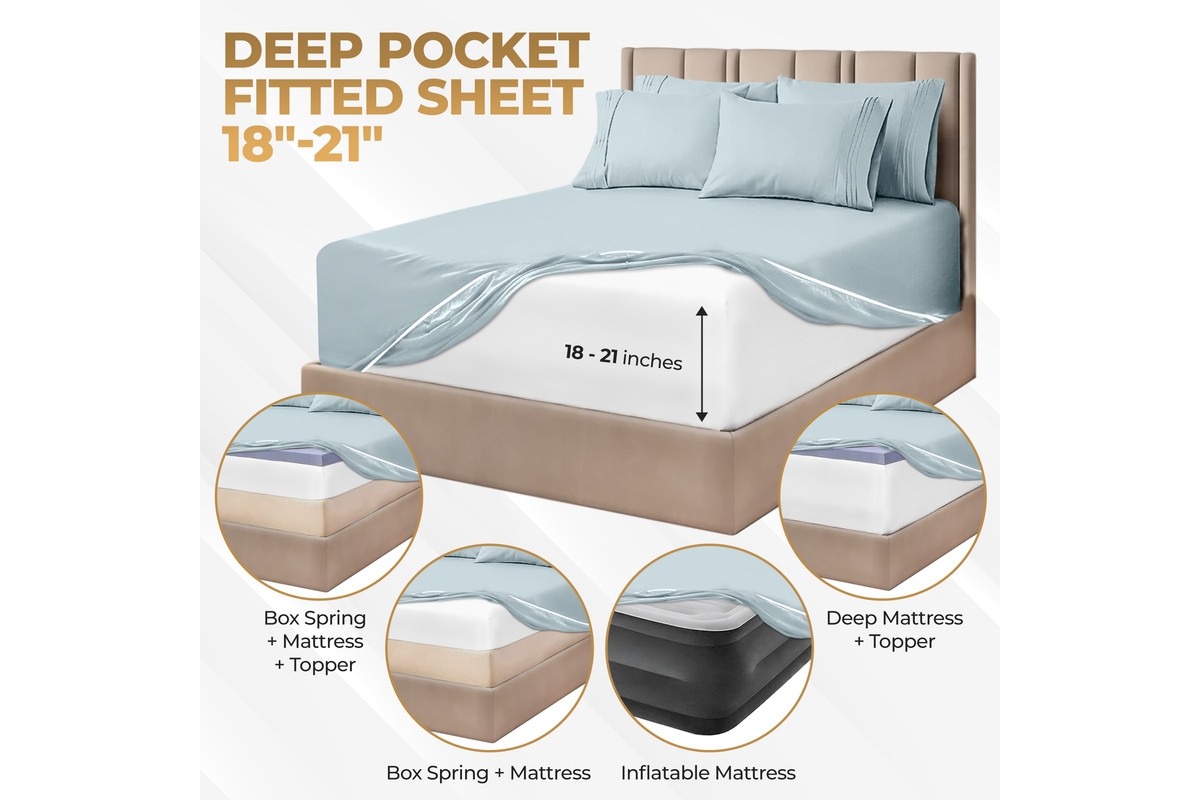 Superior 1000-tc Egyptian Cotton Extra Deep Pocket Sheet Set