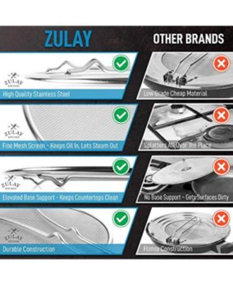 Large Splatter Screen for Frying Pan (13") - Stainless Steel Grease Splatter  Guard for Frying Pan