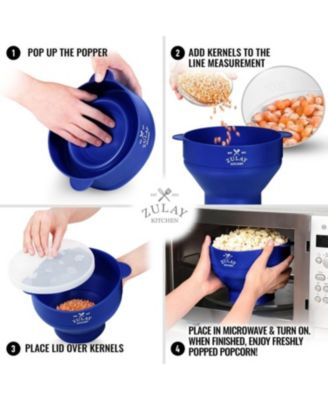 Microwave Popcorn Popper - BPA Free Silicone Popcorn Popper Microwave Popcorn Bowl