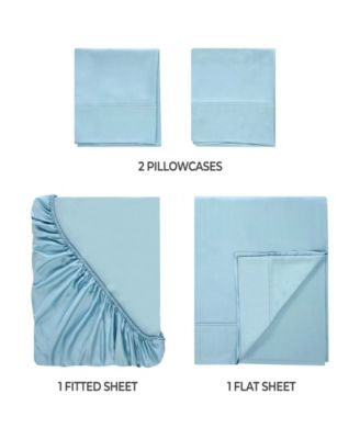 400-TC Egyptian Cotton Solid Deep Pocket 4 Piece Sheet Set, Full