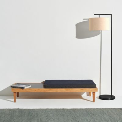 Montage Modern 60" LED Arc Floor Lamp with Fabric Drum Shade