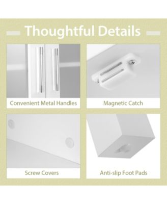 Over the Toilet Bathroom Storage Cabinet with Adjustable Shelf