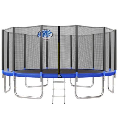 Streamdale Kids' 16FT Trampoline with Safety Enclosure, Hoop, Ladder
