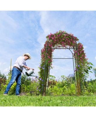 7.5 Feet Garden Arch Trellis with PE Coated Metal Structure