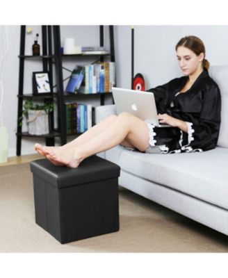 Folding Storage Ottoman Cube