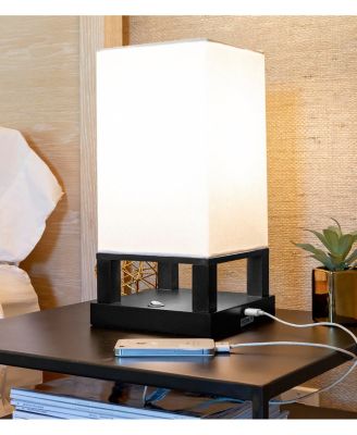 Maxwell 14" LED Modern Table Nightstand Lamp with USB Port