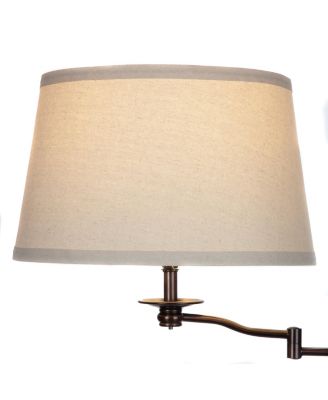 Caden 62" LED Modern Floor Lamp with Swing Arm & Drum Shade