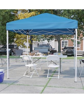 Outdoor Event/Tailgate Set With Pop Up Event Canopy With Carry Bag, Bi-Fold Table And 4 Folding Chairs