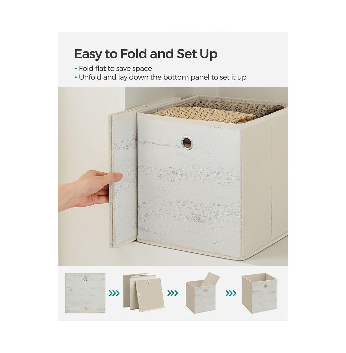 Slickblue Foldable Storage Organizer Boxes, Storage Cubes, Set Of 6 Clothes Organizer, Toy Bins