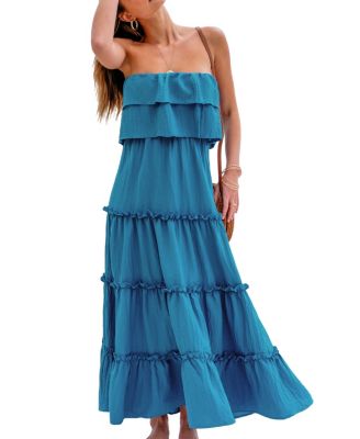 green emerald velvet dress BAYLEEE IVEENA GREEN TUBE MAXI DRESS – Bayleee main image 1