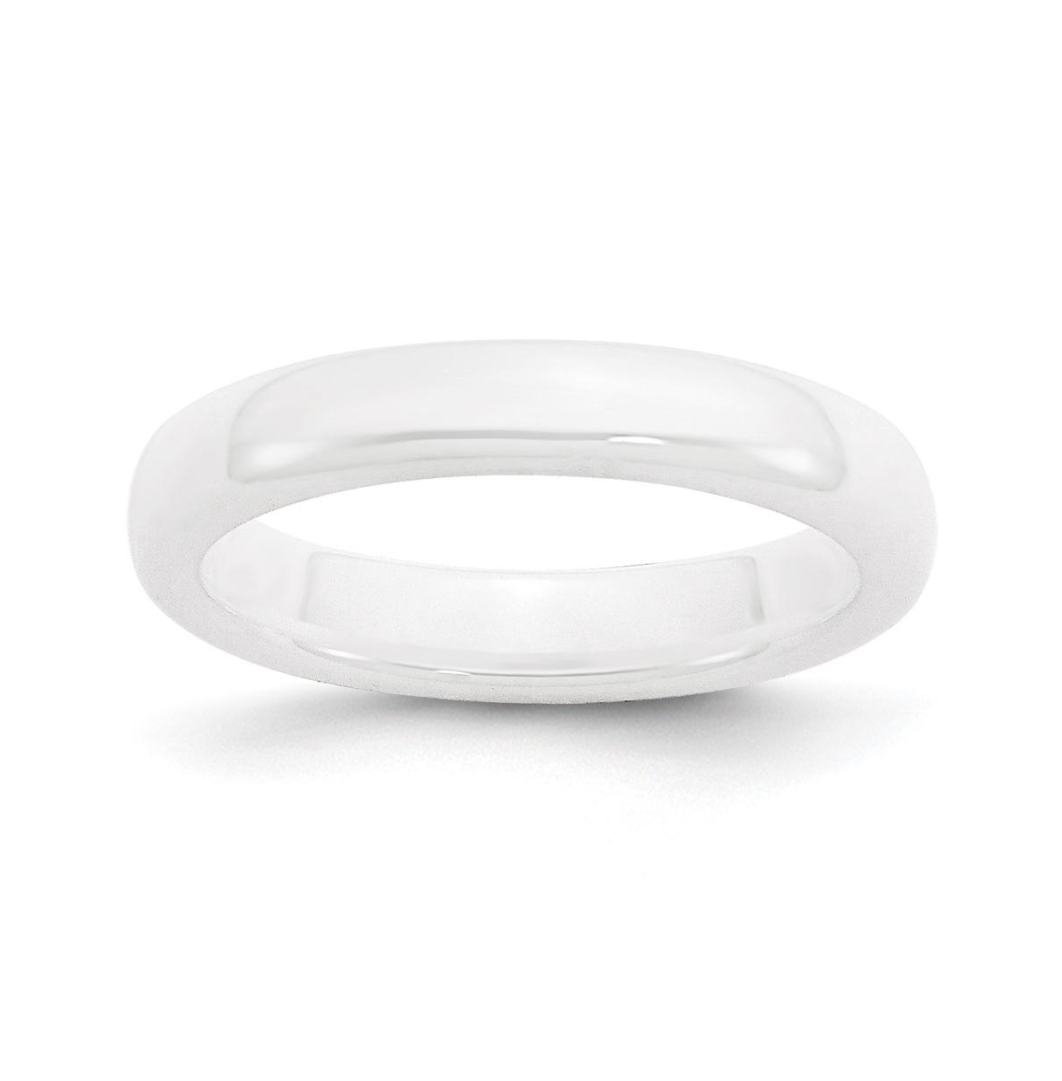 Ceramic White Polished Wedding Band Ring - White