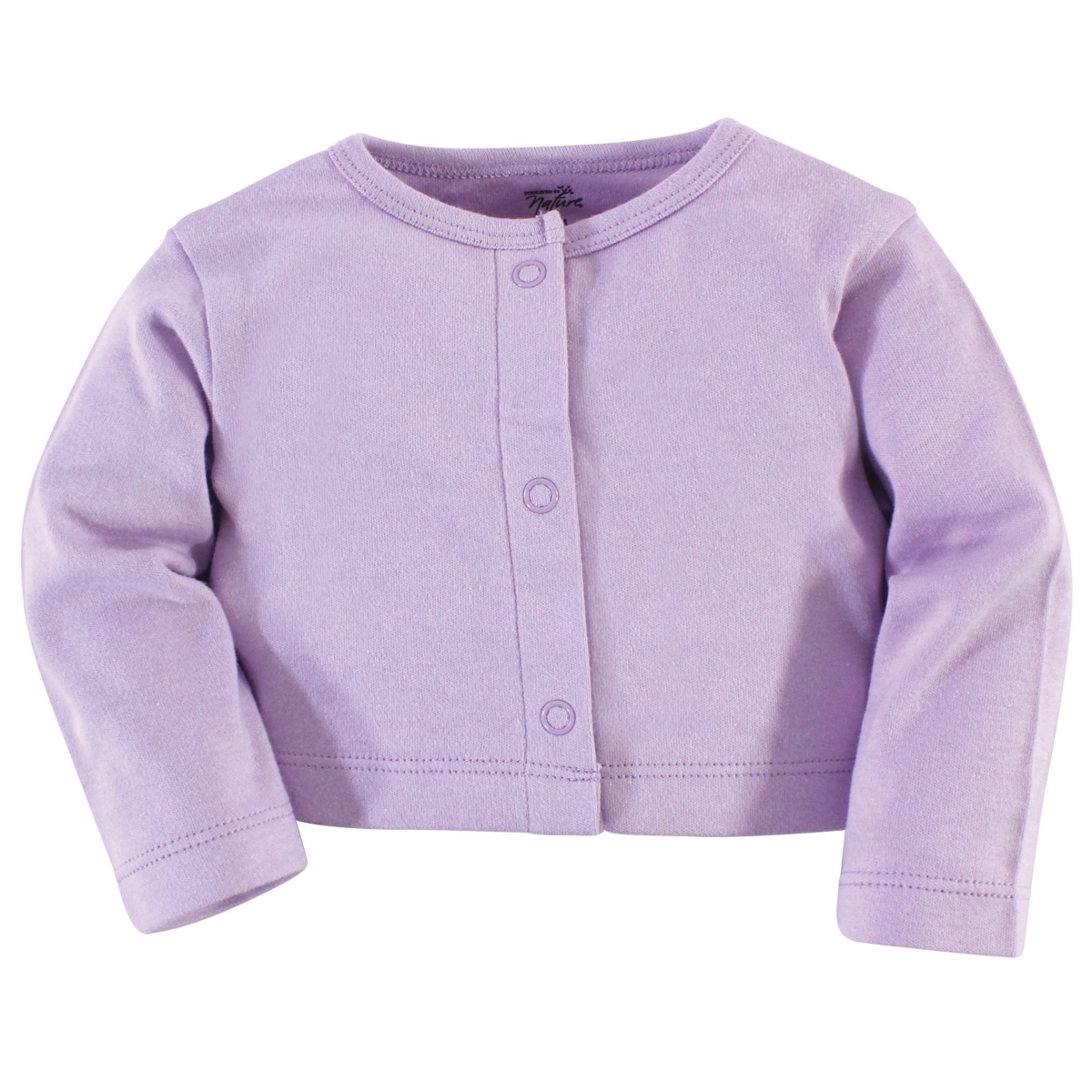 Touched by Nature Baby Girls Baby Organic Cotton Dress and Cardigan 2pc Set,- Purple garden