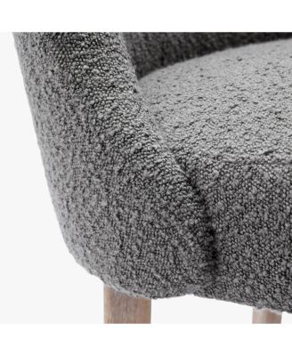 Mid-Century Modern Upholstered Boucle Dining Chair