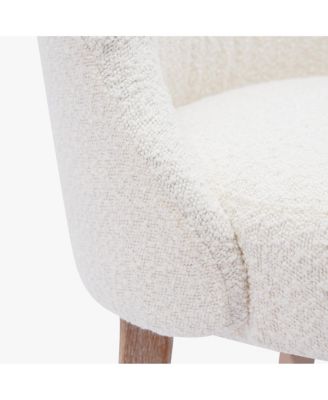 Mid-Century Modern Upholstered Boucle Dining Chair