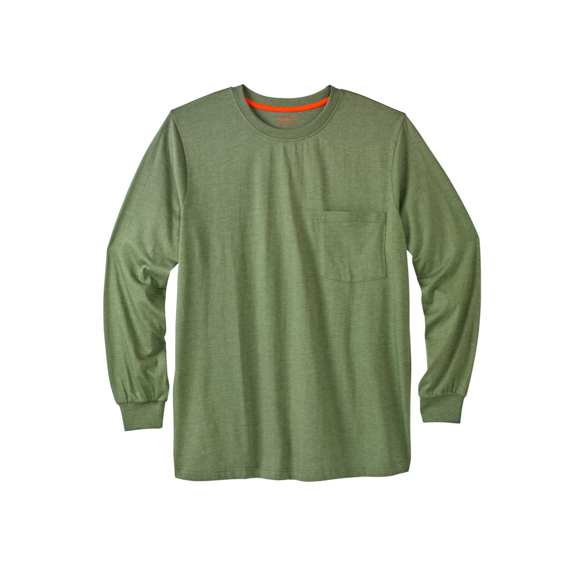 Boulder Creek Big & Tall by KingSize Heavyweight Crewneck Long-Sleeve Pocket T-Shirt