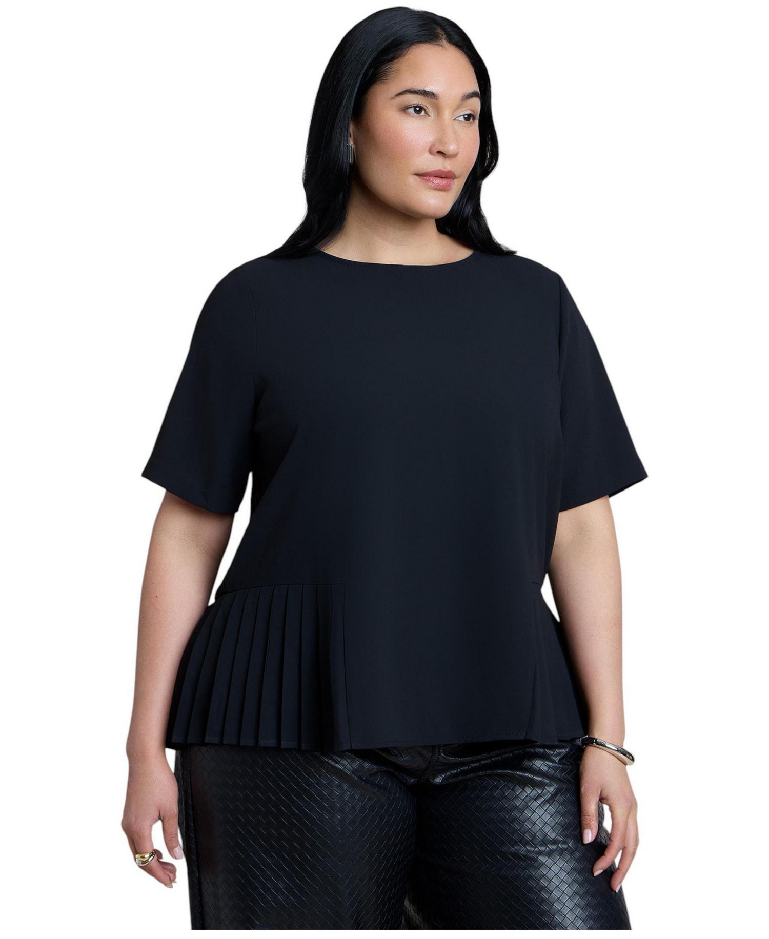 Women's Pleated Hem Top