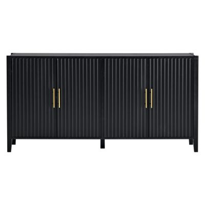 Modern Accent Cabinet with Metal Handles