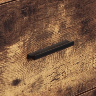 Streamdale Rustic Brown 4 Drawer Dresser with Steel Frame