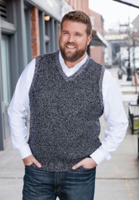 Men's Big & Tall Shaker Knit V-Neck Sweater Vest