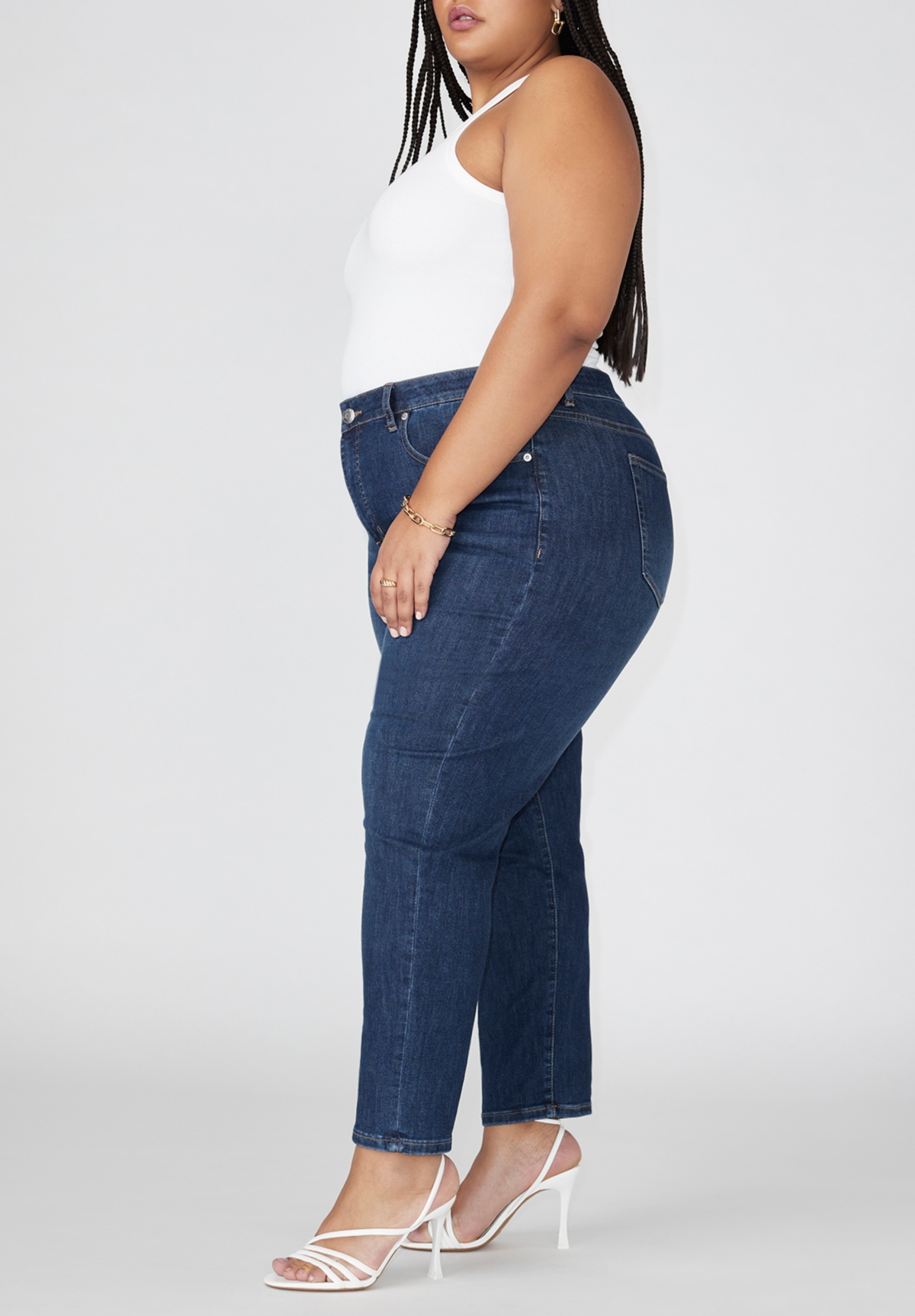 Eloquii Plus Size The Leigh Super Stretch Slim Leg Jean