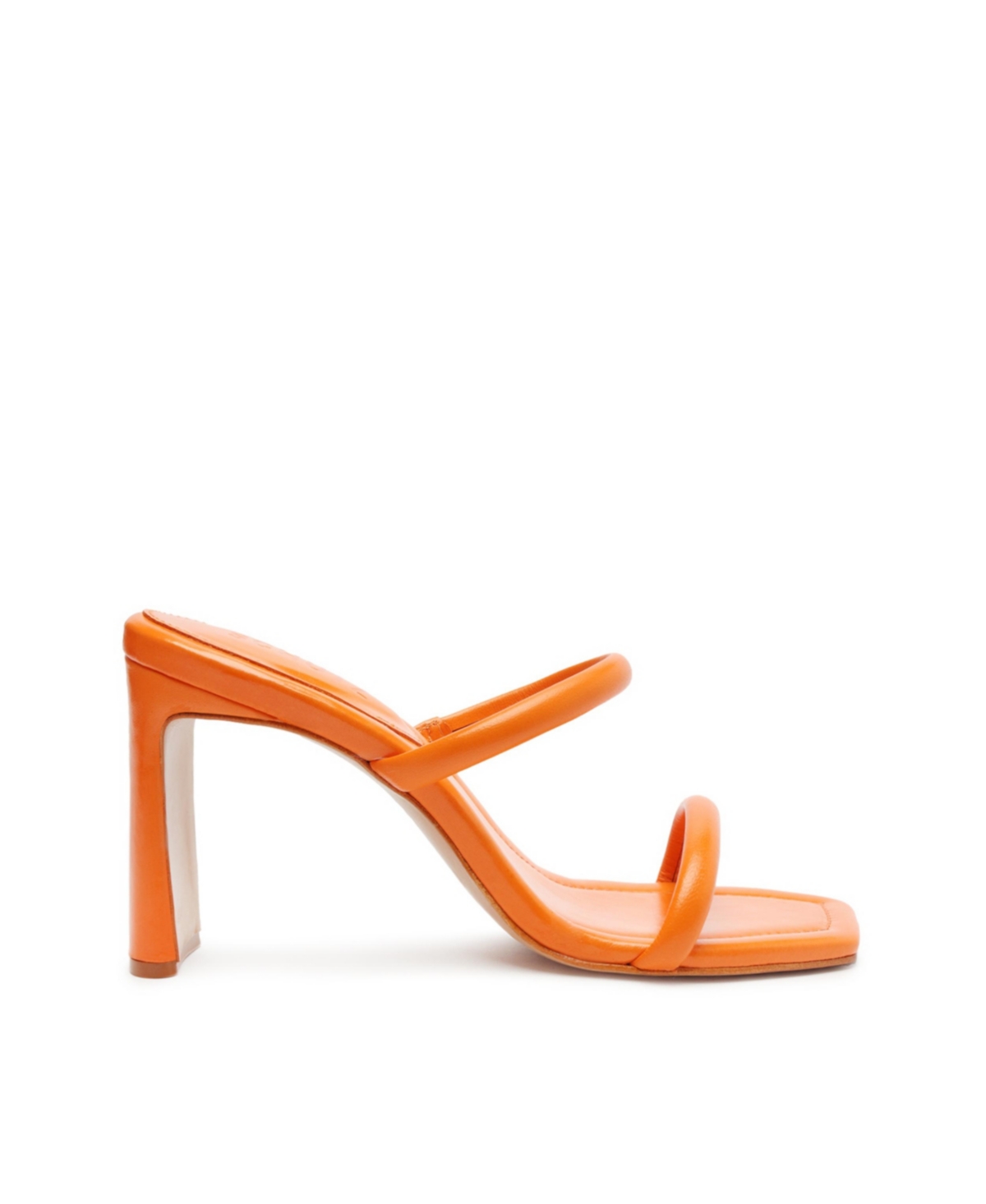 Shop Schutz Women's Ully Tab High Block Sandals In Orange