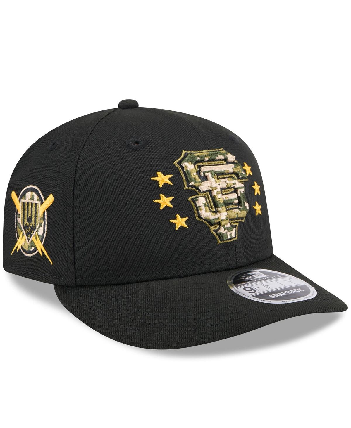 New Era Men's Black San Francisco Giants 2024 Armed Forces Day Low Profile 9fifty Snapback Hat In Black