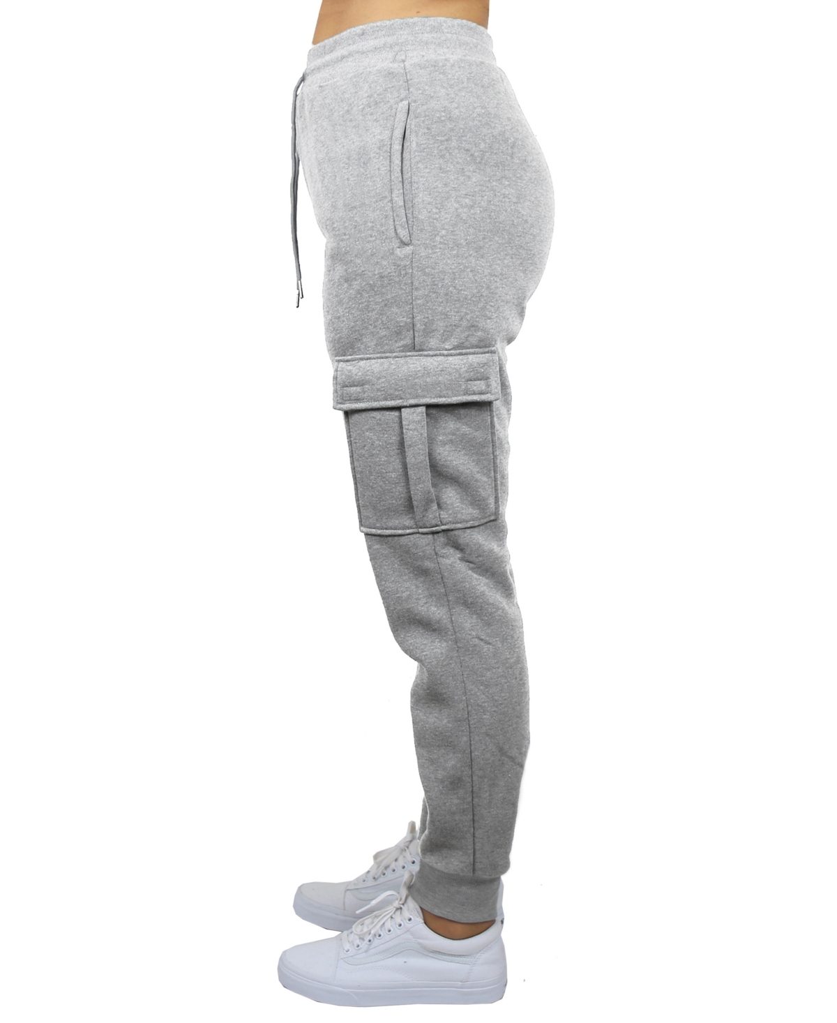Carol Vee Women's Heavyweight Loose Fit Fleece-lined Cargo Jogger Pants In Charcoal