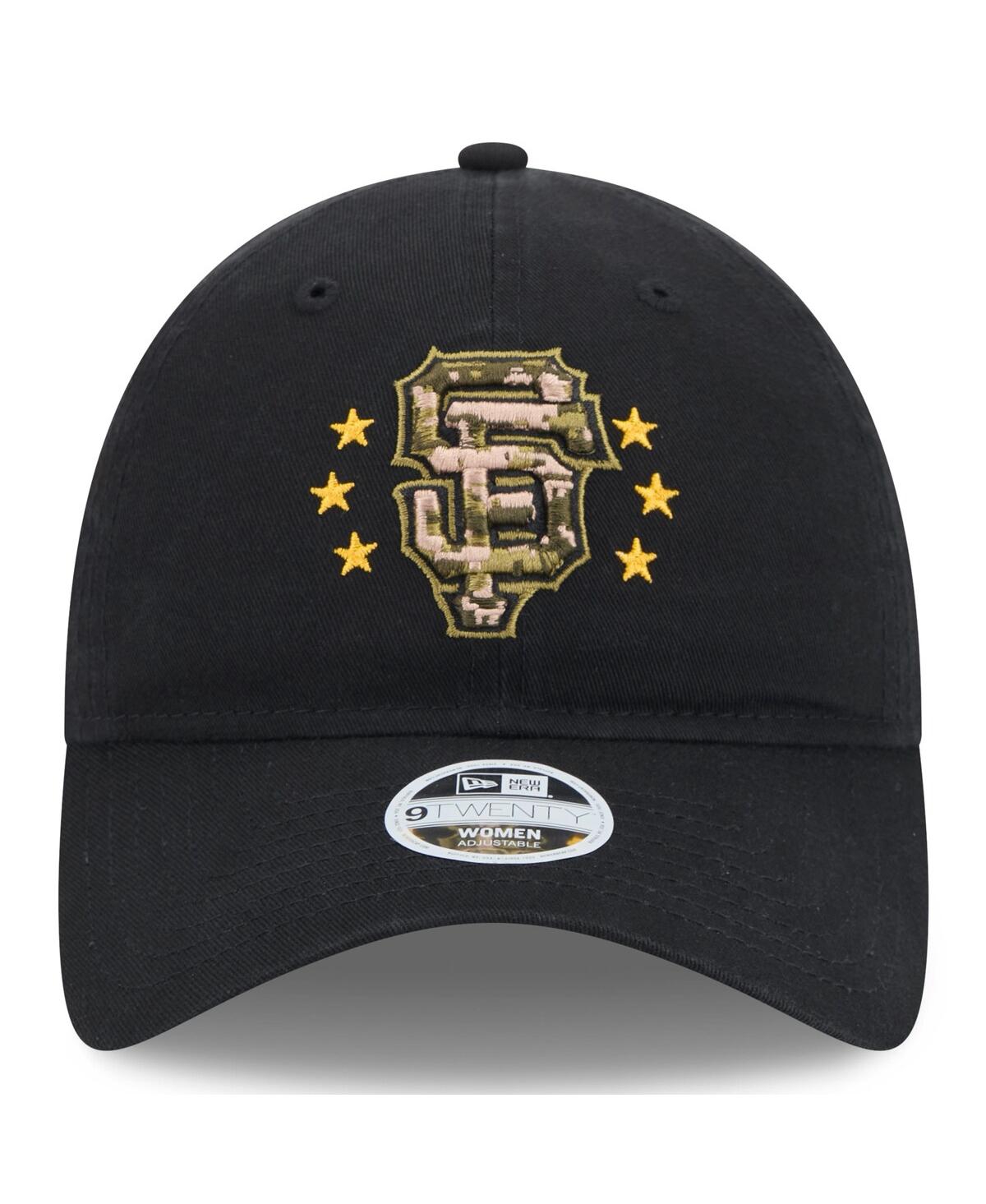 New Era Women's Black San Francisco Giants 2024 Armed Forces Day 9twenty Adjustable Hat In Black