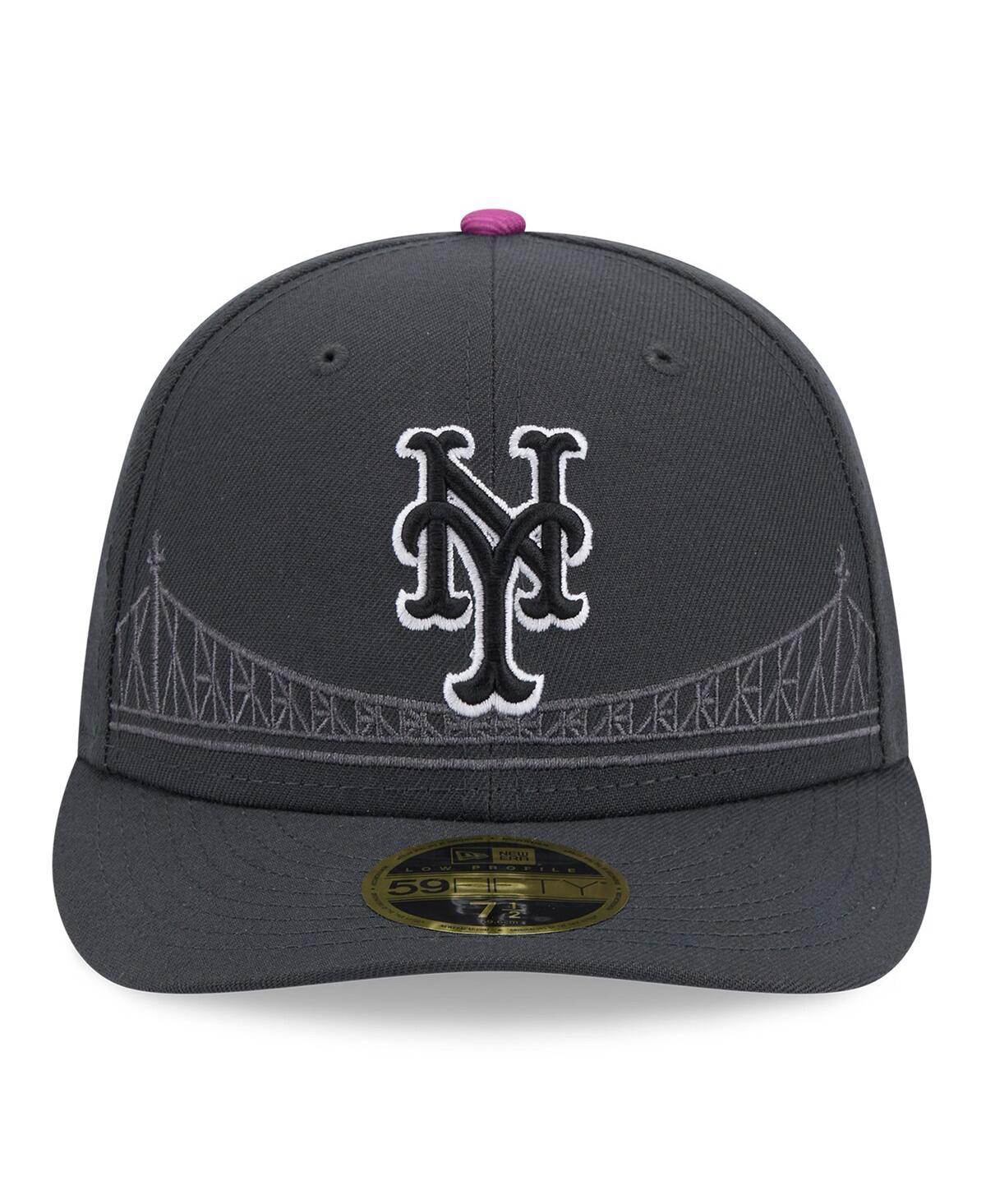 New Era Men'sNew York Mets 2024 City Connect Low Profile 59FIFTY Fitted Hat - Graphite