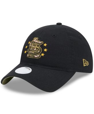 Women's Black St. Louis Cardinals 2024 Armed Forces Day 9TWENTY Adjustable Hat
