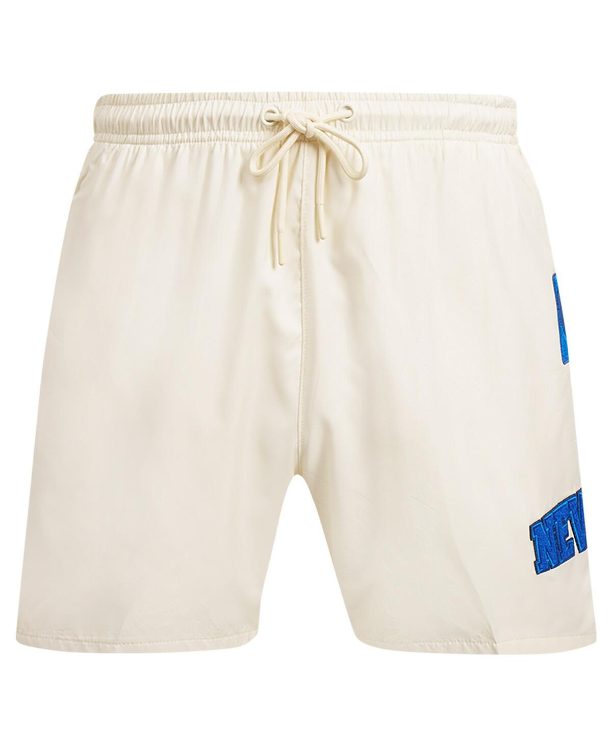 Shop Pro Standard Men's Cream New York Knicks Triple Tonal Woven Shorts