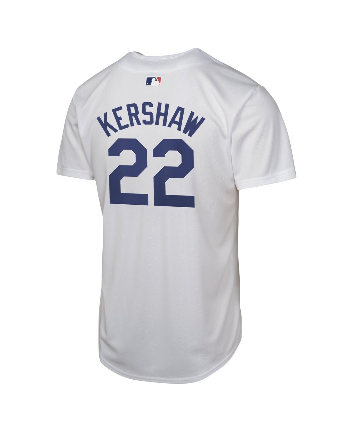 Nike Big Boys and Girls Clayton KershawLos Angeles Dodgers Home Player Game Jersey - White