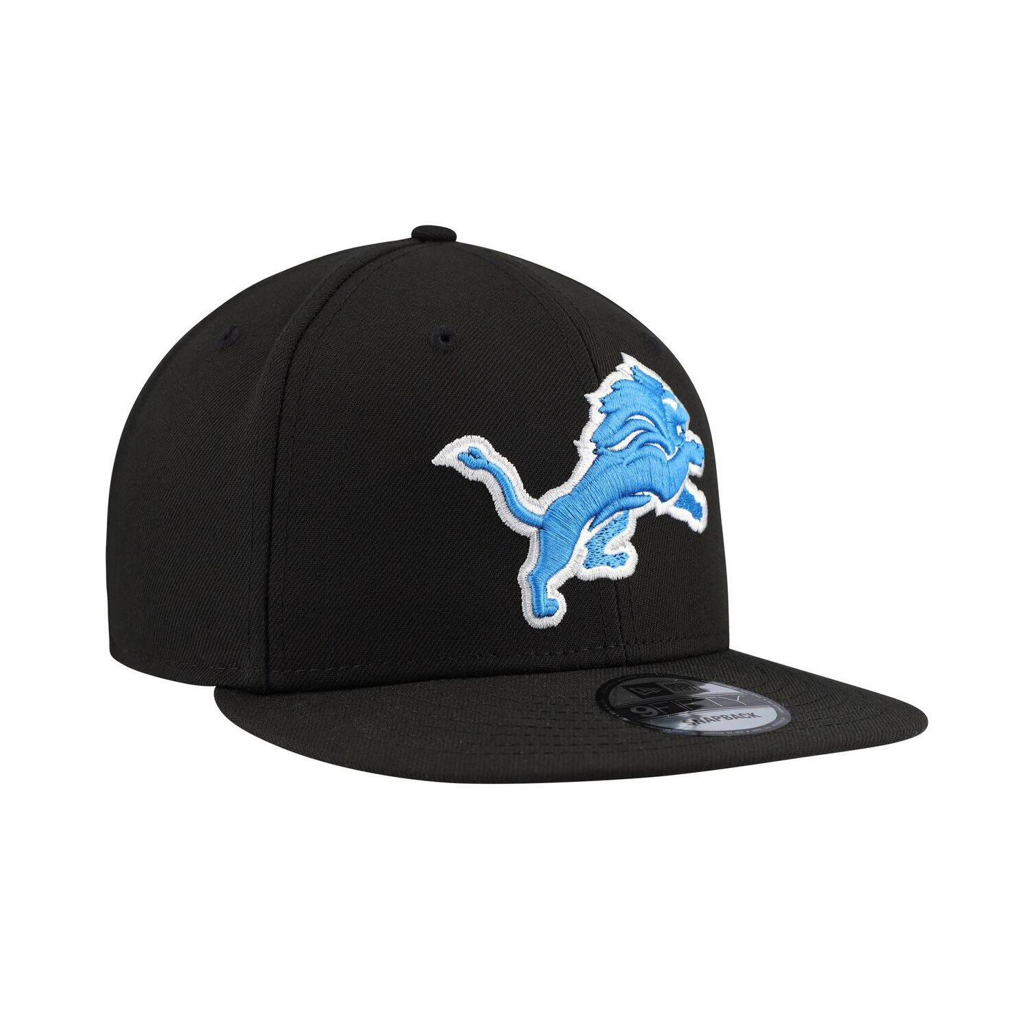 Men's Black Detroit Lions Basic 9FIFTY Snapback Hat