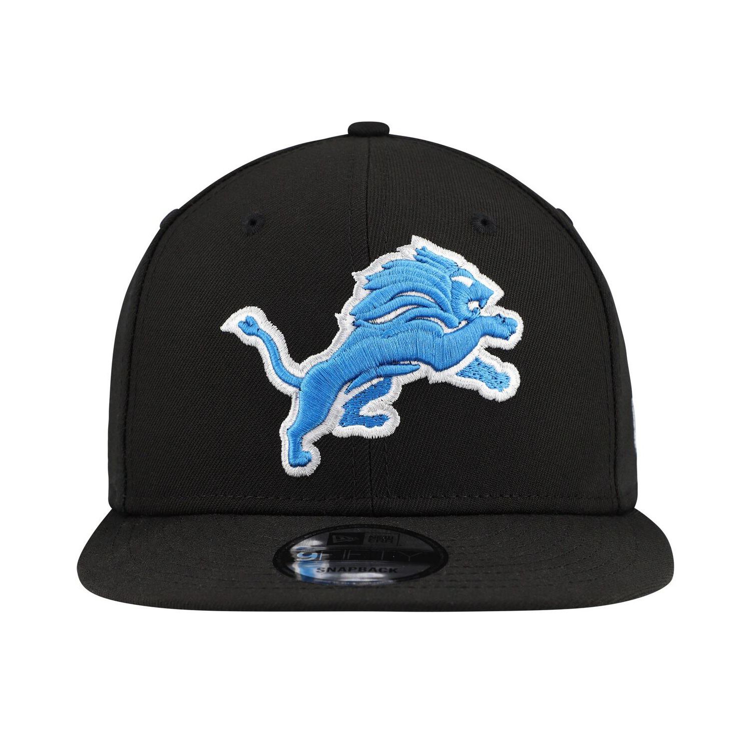 Men's Black Detroit Lions Basic 9FIFTY Snapback Hat