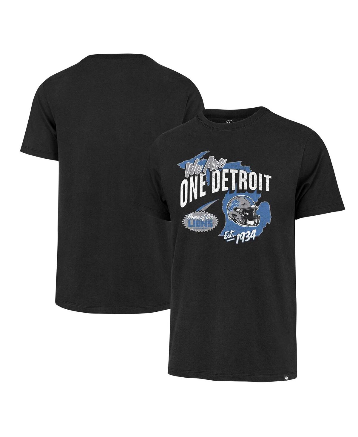 47 Brand Men's Black Detroit Lions Regional Franklin T-Shirt - Black