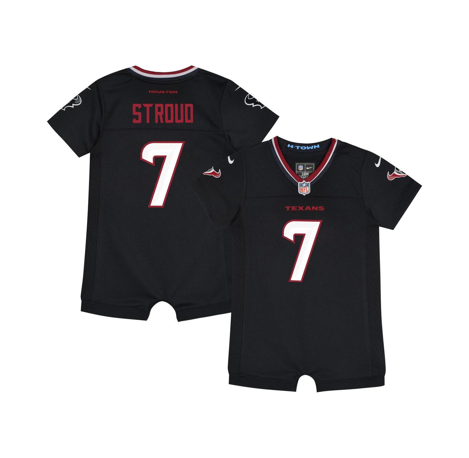 Newborn Infant C.J. Stroud Navy Houston Texans Game Romper Jersey