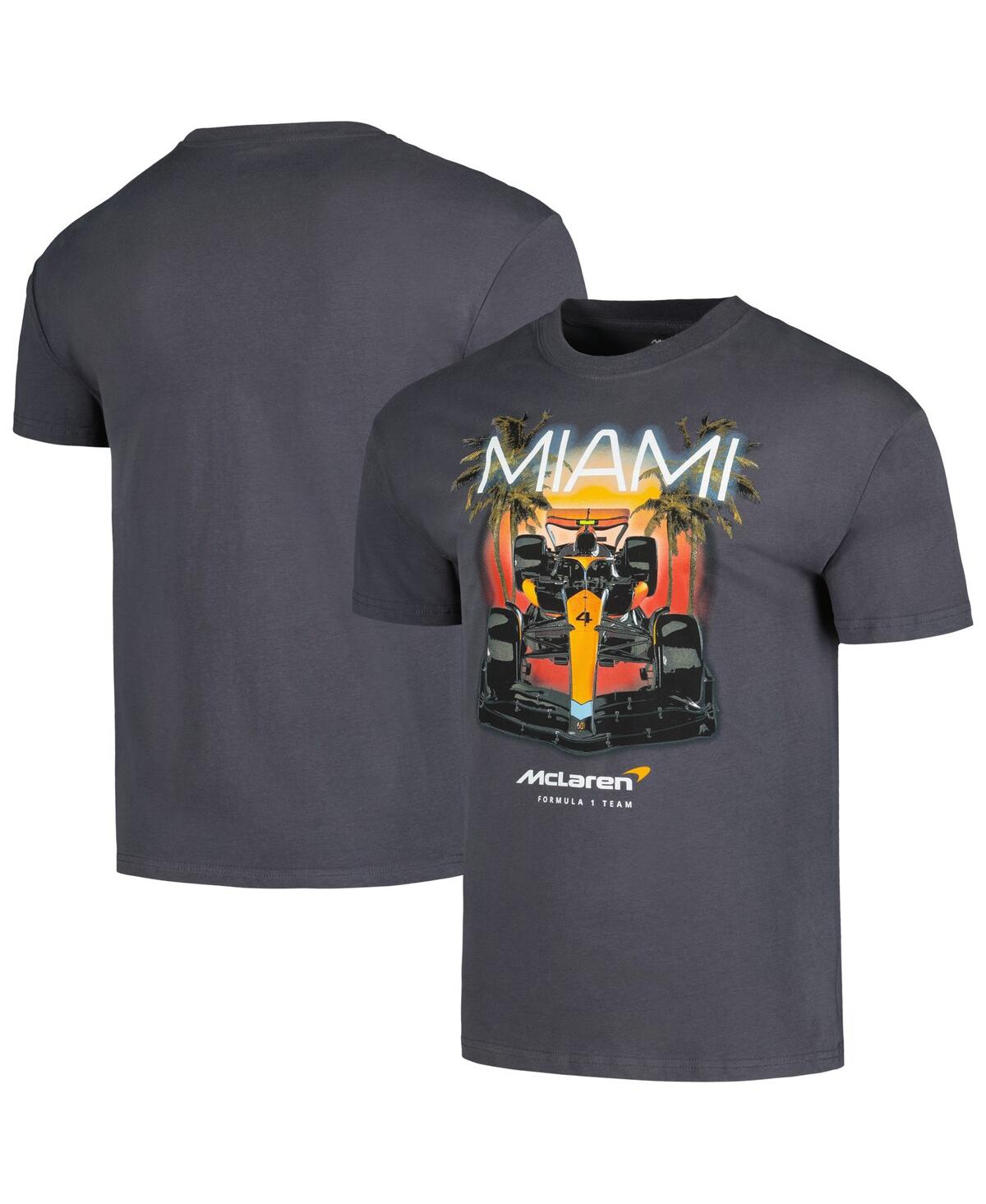 Outerstuff Men's Graphite Mclaren F1 Team 2024 Miami Grand Prix All Speed T-shirt