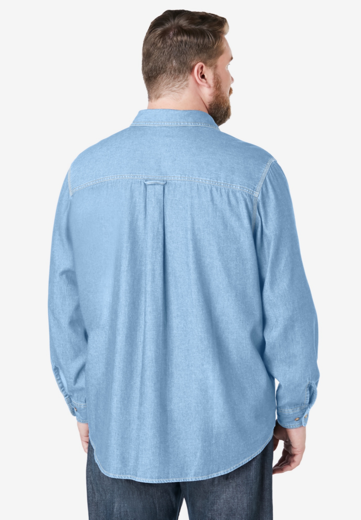 Boulder Creek Big & Tall by KingSize Long Sleeve Denim And Twill Shirt