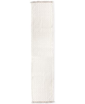 Metallic Textured Fringed Table Runner, 14" x 72"