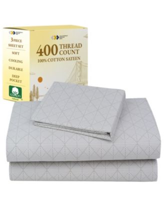400 Thread Count 100% Cotton Printed Sheet Set - California Design Den