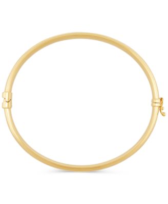 Macy's High Polished Tube Hinge Bangle Bracelet (8.5mm) in 18k Gold-Plated Sterling Silver