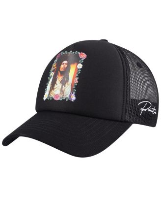 Men's and Women's Black Bob Marley Everlasting Adjustable Trucker Hat