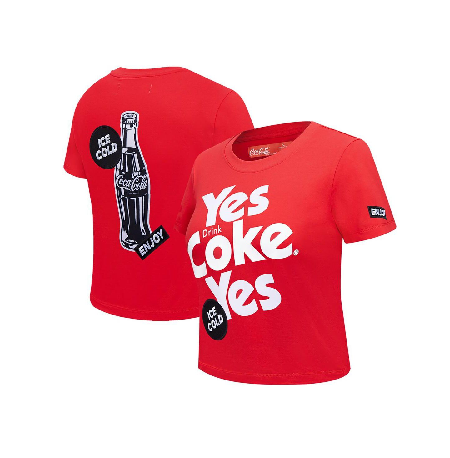 Женская футболка Freeze Max Red Coca-Cola Yes Coke Yes Baby Doll Cropped — фото 1