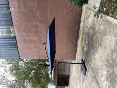 Streamdale Solar Powered LED Patio Umbrella with Crank & Base