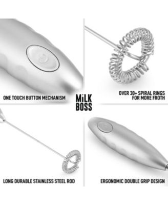 Handheld Electric Coffee Frother Drink Mixer with Batteries Included