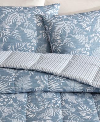 Fern Garden Reversible 3 Piece Comforter Set, King