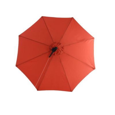 10FT Solar LED Offset Hanging Market Patio Umbrella